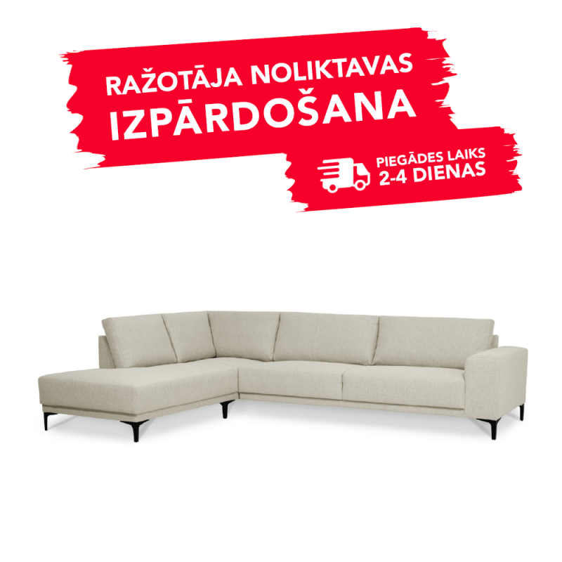 Sofa COPENHAGEN (Kampinis atviras kampas)(Bežas)(Gamintojo sandėlys)